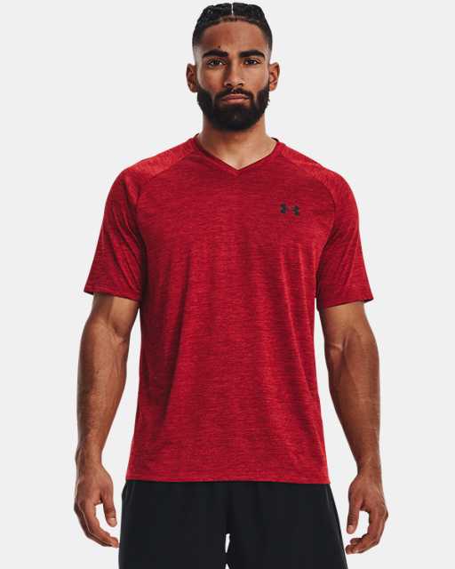 Under Armour tech 2.0 Mens Short Sleeve Training Top Red 